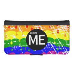 Gay Rainbow Flag Born This Way iPhone SE/5/5s Wallet Case