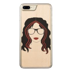 Geek Girl phone Carved iPhone 7 Plus Case