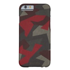 Geometric Red Camo Pattern Barely There iPhone 6 Case