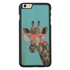 Giraffe with Pink Glasses Cute Funny Phone Case