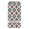 Girly Chic Aztec Pattern Persoanlized Name Barely There iPhone 6 Case
