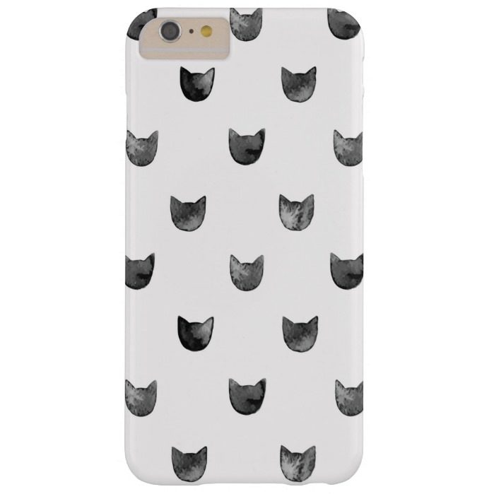 Girly Chic Cute Cat Pattern Barely There iPhone 6 Plus Case