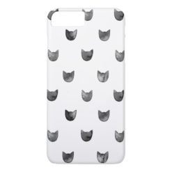 Girly Chic Cute Cat Pattern iPhone 7 Plus Case