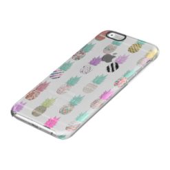 Girly Exotic Pineapple Aztec Floral Pattern Clear iPhone 6/6S Case