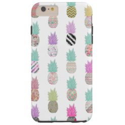 Girly Exotic Pineapple Aztec Floral Pattern Tough iPhone 6 Plus Case
