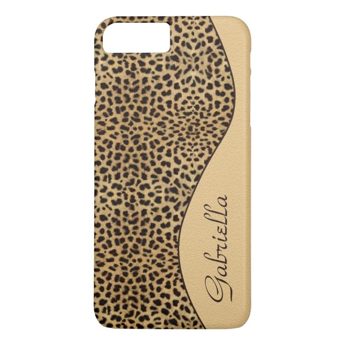 Girly Leopard Monogram iPhone 7 Plus case