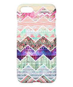 Girly Modern Bright Aztec on Chevron Pattern iPhone 7 Case