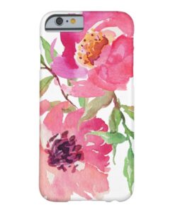 Girly Pink Watercolor Floral Pattern Barely There iPhone 6 Case