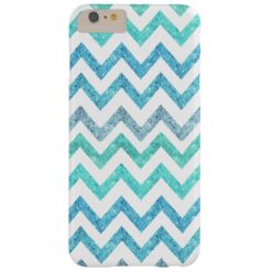 Girly Summer Sea Teal Turquoise Glitter Chevron Barely There iPhone 6 Plus Case