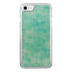 Girly Turquoise Watercolor Abstract Pattern Carved iPhone 7 Case