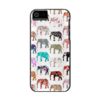Girly Whimsical Retro Floral Elephants Pattern Wallet Case For iPhone SE/5/5s