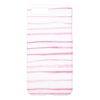 Girly pink modern watercolor hand made stripes iPhone 7 plus case