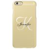 Glam Metallic Gold and White Monogram Name Incipio Feather Shine iPhone 6 Plus Case
