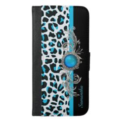 Glam Snow Leopard iPhone 6 Plus Wallet Case
