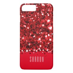 Glamorous Red Sparkly Glitter Confetti Case