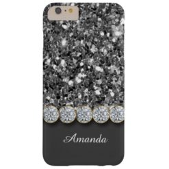 Glamorous Silver Glitter And Sparkly Diamonds Case