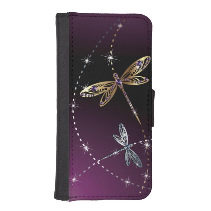 Glamour Diamond Butterfly iPhone SE/5/5s Wallet Case