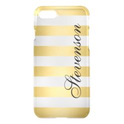 Glitter Gold and Silver Stripes 2 iPhone 7 Case