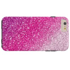 Glittery Pink Ombre Tough iPhone 6 Plus Case