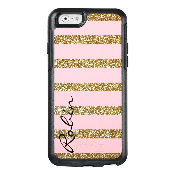 Glitz Gold and Pink Otterbox iPhone 6S Case
