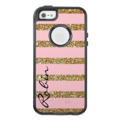 Glitz Gold and Pink Otterbox iPhone SE/5 Plus Case