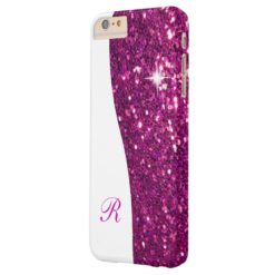 Glitzy Monogram Bling Barely There iPhone 6 Plus Case