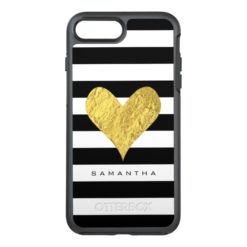 Gold Foil Heart OtterBox Symmetry iPhone 7 Plus Case