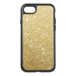 Gold Glitter Sparkles Modern Elegant OtterBox Symmetry iPhone 7 Case
