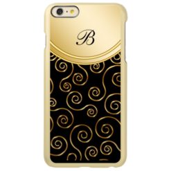 Gold Monogram Style Incipio Feather Shine iPhone 6 Plus Case