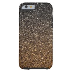 Gold Ombre Faux Glitter Tough iPhone 6 Case