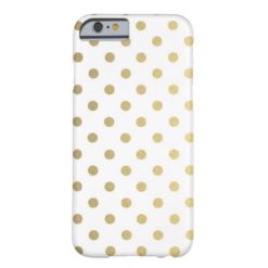 Gold Polka Dots Pattern | Barely There iPhone 6 Case