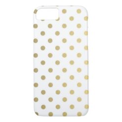 Gold Polka Dots Pattern | iPhone 7 Case