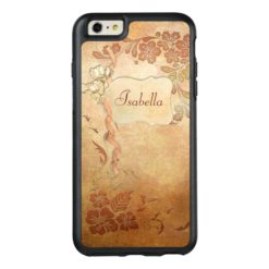 Gold Vintage Style Personalized Floral OtterBox iPhone 6/6s Plus Case