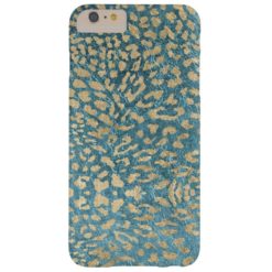 Golden Blue Leopard Barely There iPhone 6 Plus Case