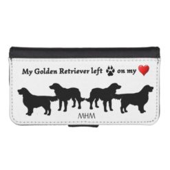 Golden Retriever Dog Pet Quote & Monogram iPhone SE/5/5s Wallet Case
