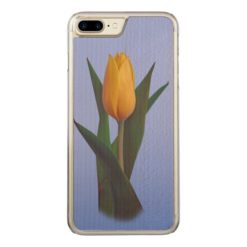 Golden Tulip Flower Carved iPhone 7 Plus Case