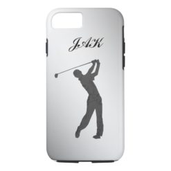 Golf Swinger Customizable Monogram iPhone 7 Case