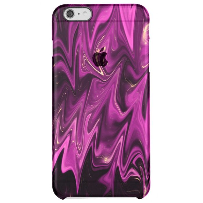 Goth inspired dark purple waves clear iPhone 6 plus case