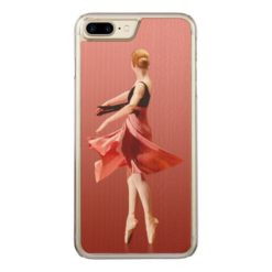 Graceful Ballerina On Pointe in Red and Black Carved iPhone 7 Plus Case