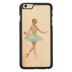 Graceful Ballerina with Red Hair Carved Maple iPhone 6 Plus Case