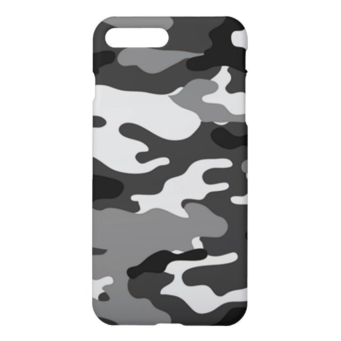 Grey Camouflage iPhone 7 Plus Case