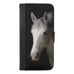 Grey Mare Horse iPhone 6/6S Plus Wallet Case