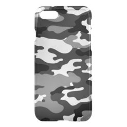 Grey camouflage iPhone 7 Deflector Case