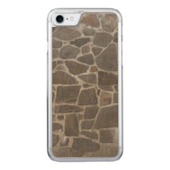 Grey stone wall texture Carved iPhone 7 case