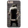 Grizzly Bear & Giant Beer Cup Wood Background Barely There iPhone 6 Plus Case