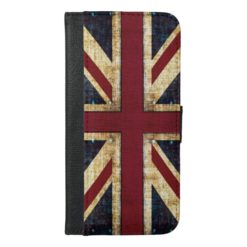 Grunge Union Jack flag iPhone 6/6s Plus Wallet Case