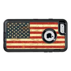 Grungy American Flag USA OtterBox Defender iPhone Case