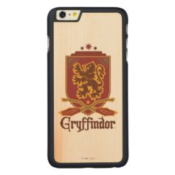 Gryffindor Quidditch Badge Carved Maple iPhone 6 Plus Slim Case