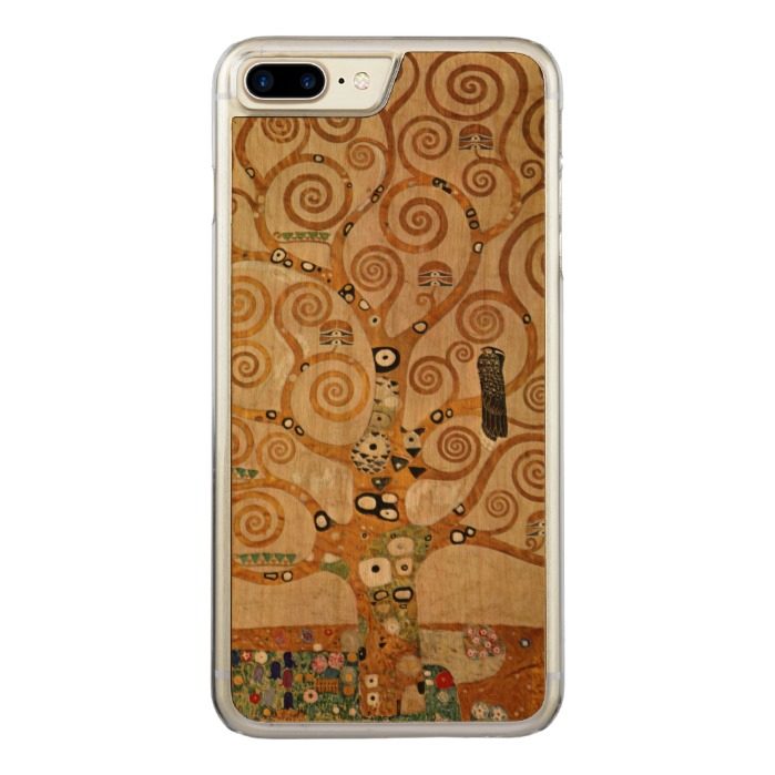 Gustav Klimt Golden Tree of Life with Bird Carved iPhone 7 Plus Case