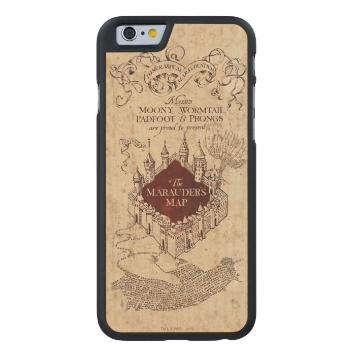Harry Potter | Marauder's Map Carved Maple iPhone 6 Slim Case